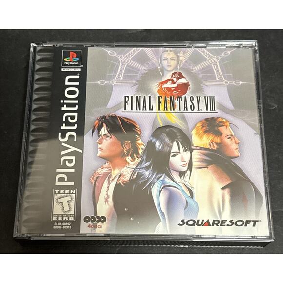 Final Fantasy VIII 8 PlayStation 1 PS1 Manual 100% Complete CIB Squall - Picture 1 of 4